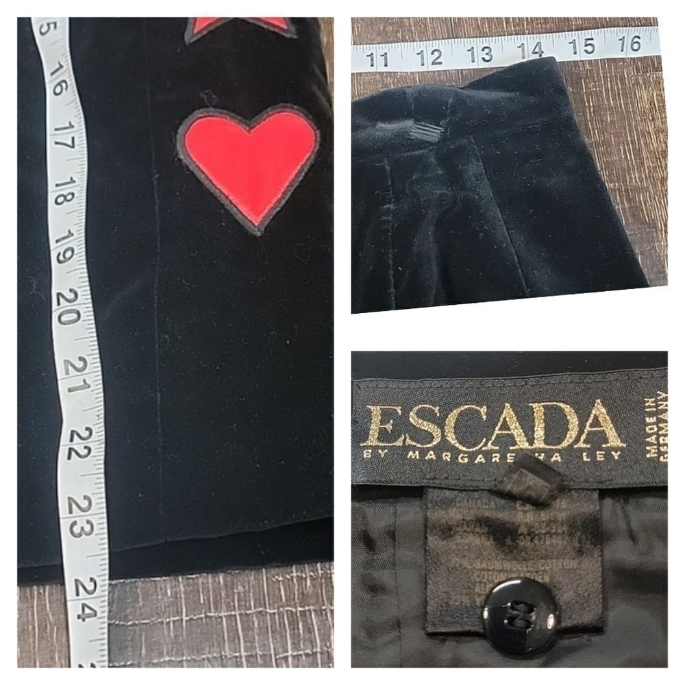 ESCADA by Magaretha Ley Vintage Black Velvet Pencil Skirt - Picture 14 of 15